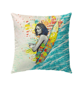 Surfing 1 48 Outdoor Pillow - Beyond T-shirts